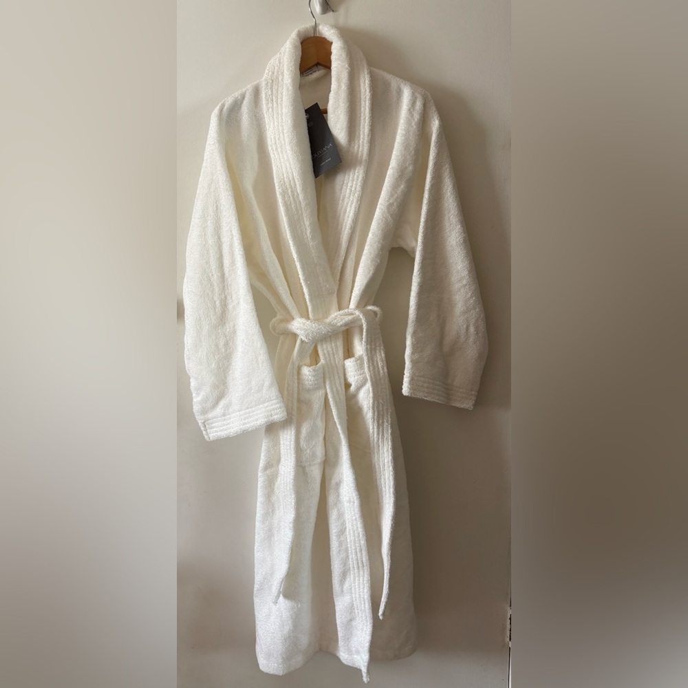 Duxiana White Cotton Terry Robe